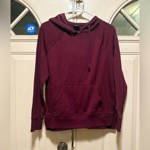 Maroon Pullover Hoodie with Kangaroo Pocket